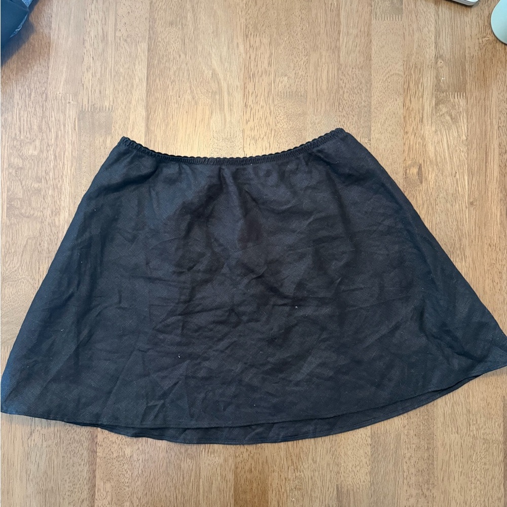 Reformation Black A-Line Skirt